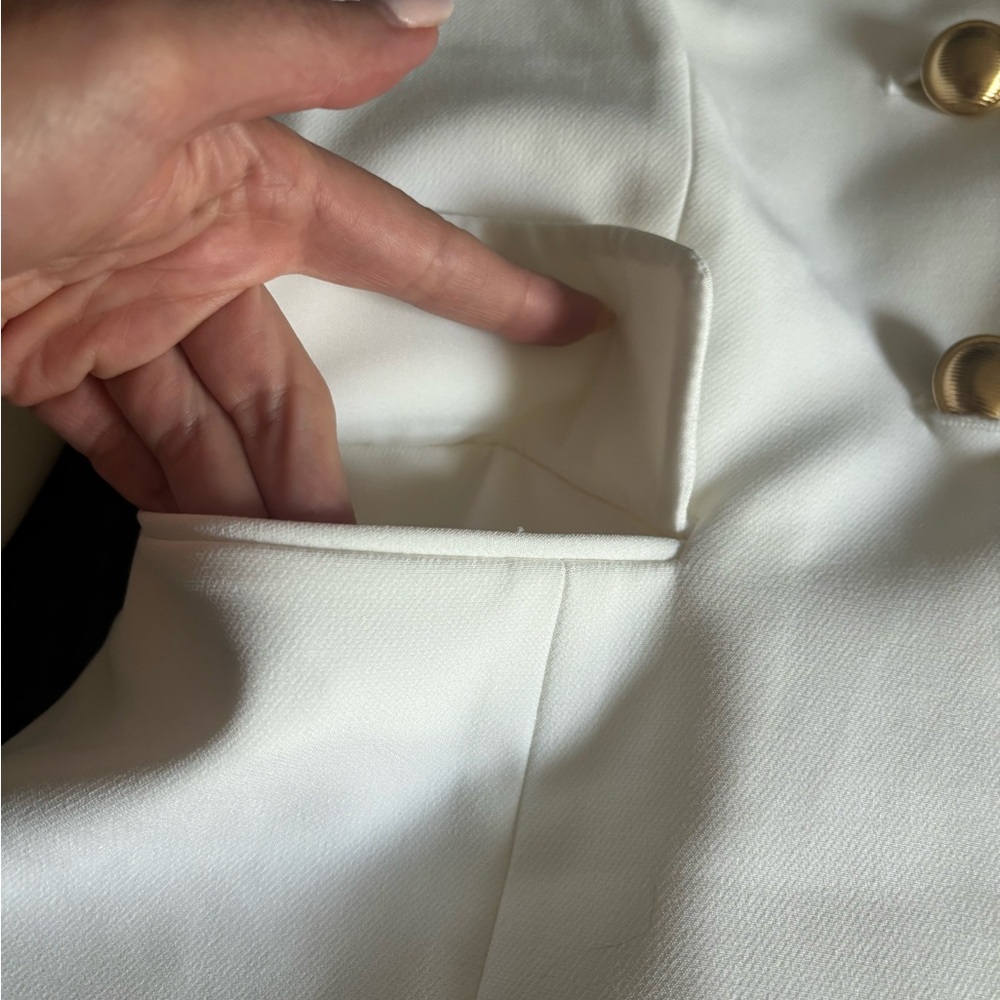 Express White Blazer with Gold Buttons - Picture 4 of 4